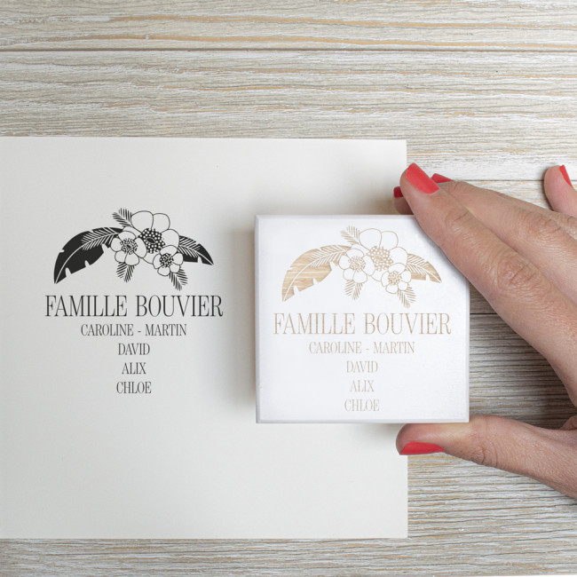 Tampon Prénom Personnalisé Carré - 7x7 cm